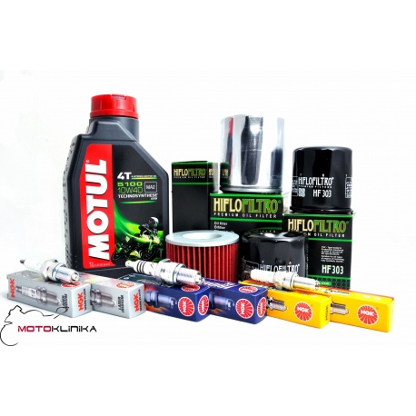 ZESTAW OLEJ MOTUL FILTR OLEJU ŚWIECA NGK POLARIS OUTLAW 500 