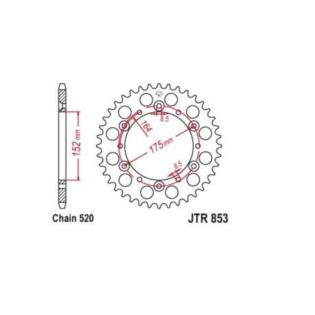 ZĘBATKA TYŁ JTR853,51