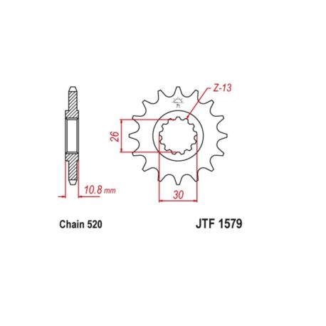 ZĘBATKA PRZÓD JTF1579,16