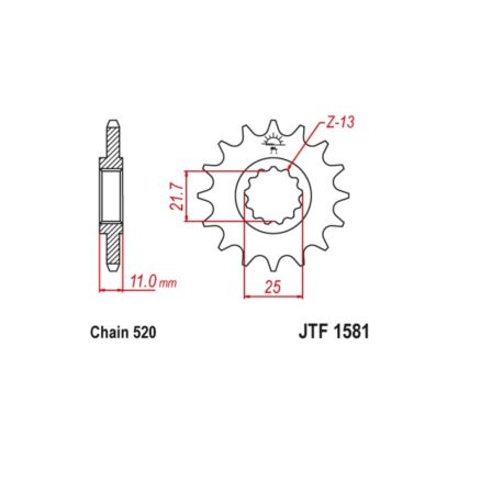 ZĘBATKA PRZÓ JT jtf1581,16