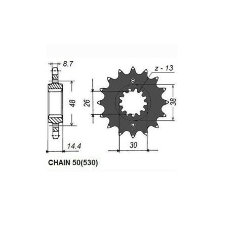 ZĘBATKA PRZÓD SUNSTAR SUNF512-17