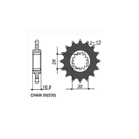 ZĘBATKA PRZÓD SUNSTAR SUNF522-16