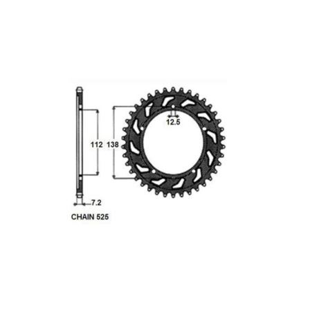 ZĘBATKA TYŁ SUNSTAR SUNR1-4499-43