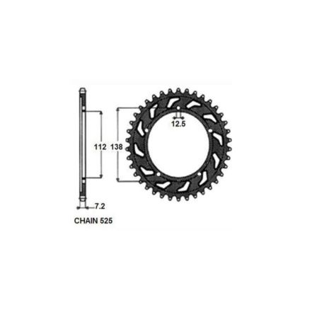 ZĘBATKA TYŁ SUNSTAR SUNR1-4483-44