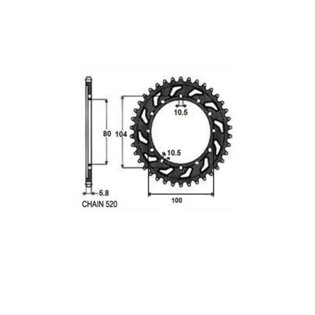 ZĘBATKA TYŁ SUNSTAR SUNR1-3356-46