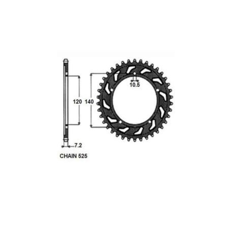 ZĘBATKA TYŁ SUNSTAR SUNR1-4499-47