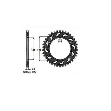 ZĘBATKA TYŁ SUNSTAR SUNR1-3559-51