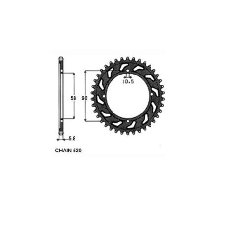 ZĘBATKA TYŁ SUNSTAR SUNR1-3079-41