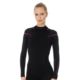 BLUZA DAMSKA BRUBECK THERMO CZARN/RÓŻ XL