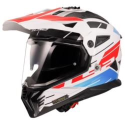 KASK LS2 MX702 PIONEER II NAMIB WHITE BLUE RED XL