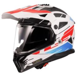 KASK LS2 MX702 PIONEER II NAMIB WHITE BLUE RED M