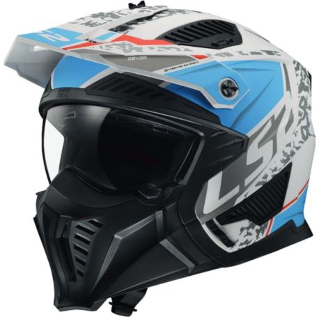 KASK LS2 OF606 DRIFTER DEVOR M.WHITE BLUE-06 XL