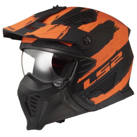 KASK LS2 OF606 DRIFTER MUD BL/ORANGRE-06 L
