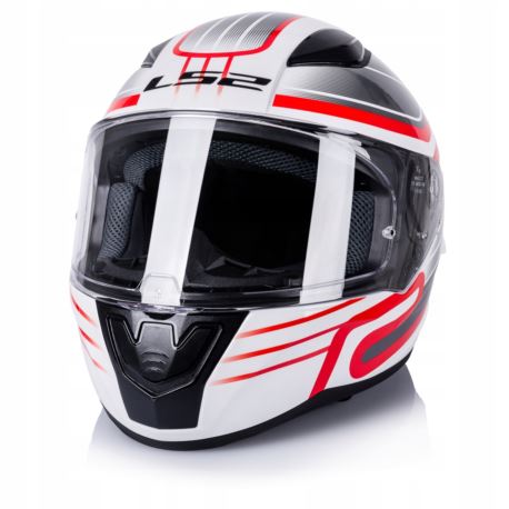KASK LS2 FF353 RAPID II CIRCUIT WHITE RED-06 M