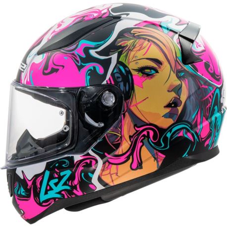 KASK LS2 FF353 RAPID II CYBERG M.PURP.CYAN-06 M