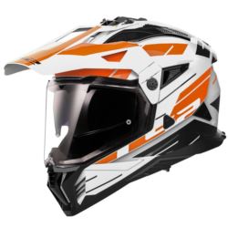 KASK LS2 MX702 PIONEER II NAMIB WHITE ORANGE S