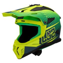 KASK LS2 MX708 FAST II DUCK MATT H-V GREEN YEL M