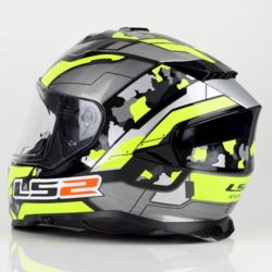 KASK LS2 FF800 STORM II CYBORG H-V YEL GREY XXL