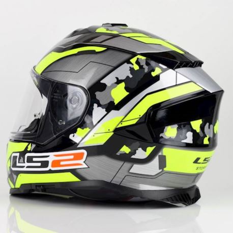 KASK LS2 FF800 STORM II CYBORG H-V YEL GREY XXL