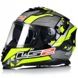 KASK LS2 FF800 STORM II CYBORG H-V YEL GREY-06 M