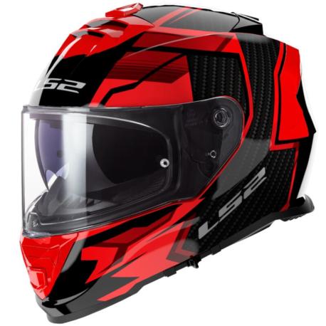 KASK LS2 FF800 STORM II TRACKER BLACK RED ROZ. S
