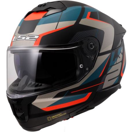 KASK LS2 FF808 STREAM II ROAD M.BLACK BLUE-06 XXL