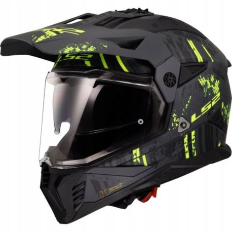KASK LS2 MX702 PIONEER II CRAZY M. BL. H-V YEL 3XL