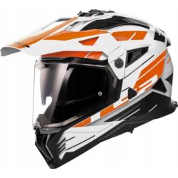 KASK LS2 MX702 PIONEER II NAMIB WHITE ORANGE XS