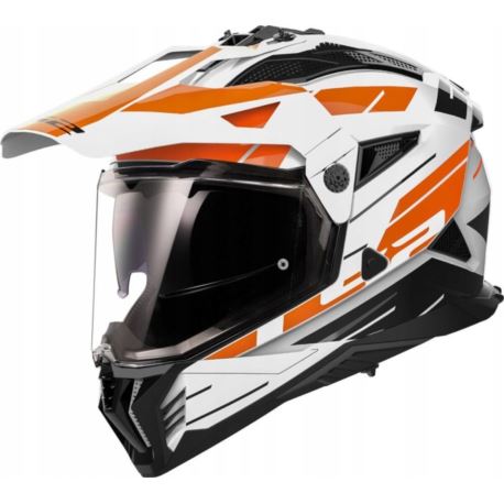 KASK LS2 MX702 PIONEER II NAMIB WHITE ORANGE XS