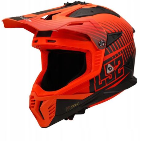 KASK LS2 MX708 FAST II DUCK MATT ORANGE RED M