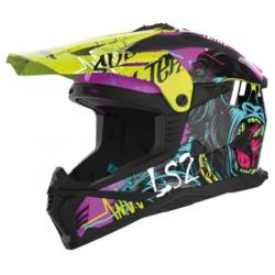 KASK LS2 MX708 FAST II GORILLA PURPLE H-V YEL XXL