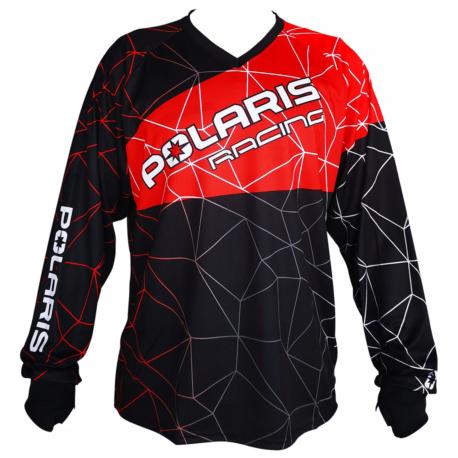 KOSZULKA POLARIS JERSEY CZARNO-CZERWONY M
