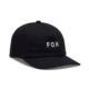 CZAPKA Z DASZKIEM FOX WORDMARK ADJUSTABL BLK/WH OS