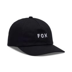 CZAPKA Z DASZKIEM FOX WORDMARK ADJUSTABL BLK/WH OS