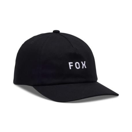 CZAPKA Z DASZKIEM FOX WORDMARK ADJUSTABL BLK/WH OS
