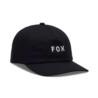 CZAPKA Z DASZKIEM FOX WORDMARK ADJUSTABL BLK/WH OS