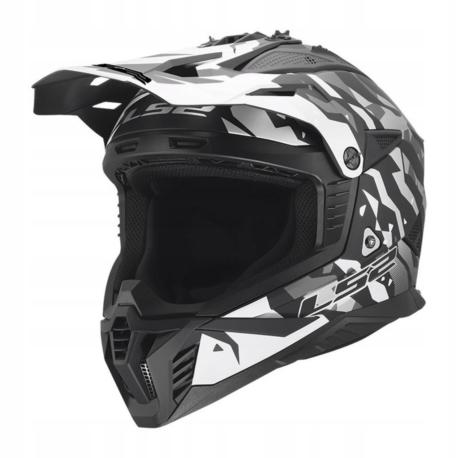 KASK LS2 MX708 FAST II GROTESK BLACK GREY XL