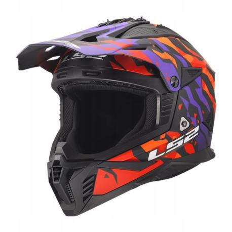 KASK LS2 MX708 FAST II GROTESK PURPLE ORANGE S