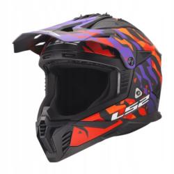 KASK LS2 MX708 FAST II GROTESK PURPLE ORANGE M