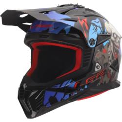 KASK LS2 MX708 FAST II ZOMBIE II BLACK RED BLUE S