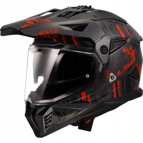 KASK LS2 MX702 PIONEER II CRAZY BLACK RED M