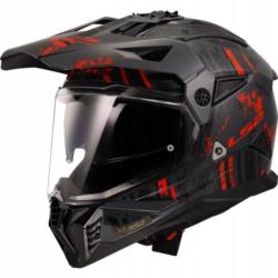 KASK LS2 MX702 PIONEER II CRAZY BLACK RED XXL