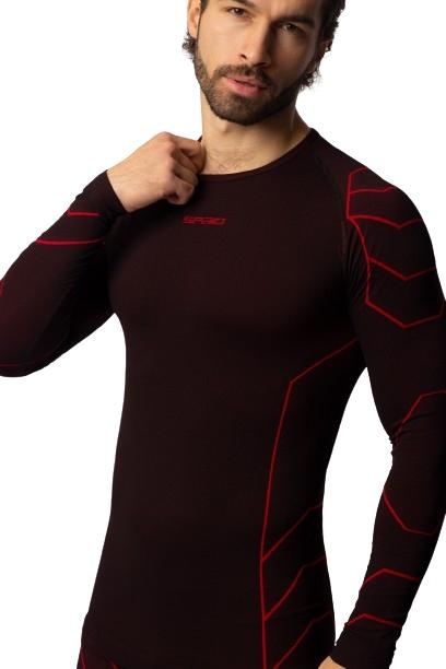 SPAIO MĘSKA KOSZULKA RAPID LONG BLACK/RED M