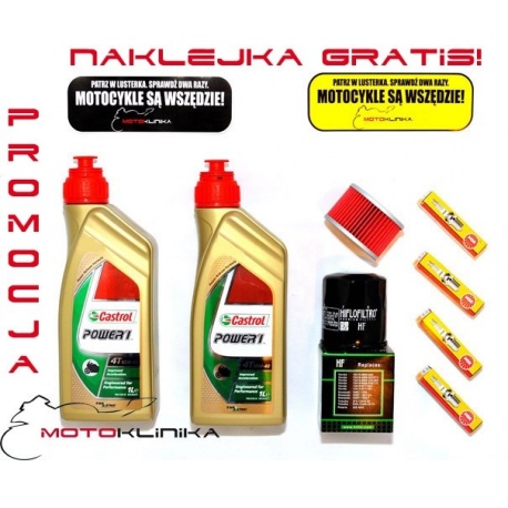 OLEJ CASTROL FILTR OLEJU ŚWIECA HONDA XR 600 R 85-00